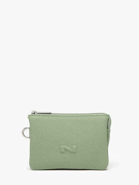 Portemonnee 2 Compartimenten Leder Nathan baume Groen original n 302N